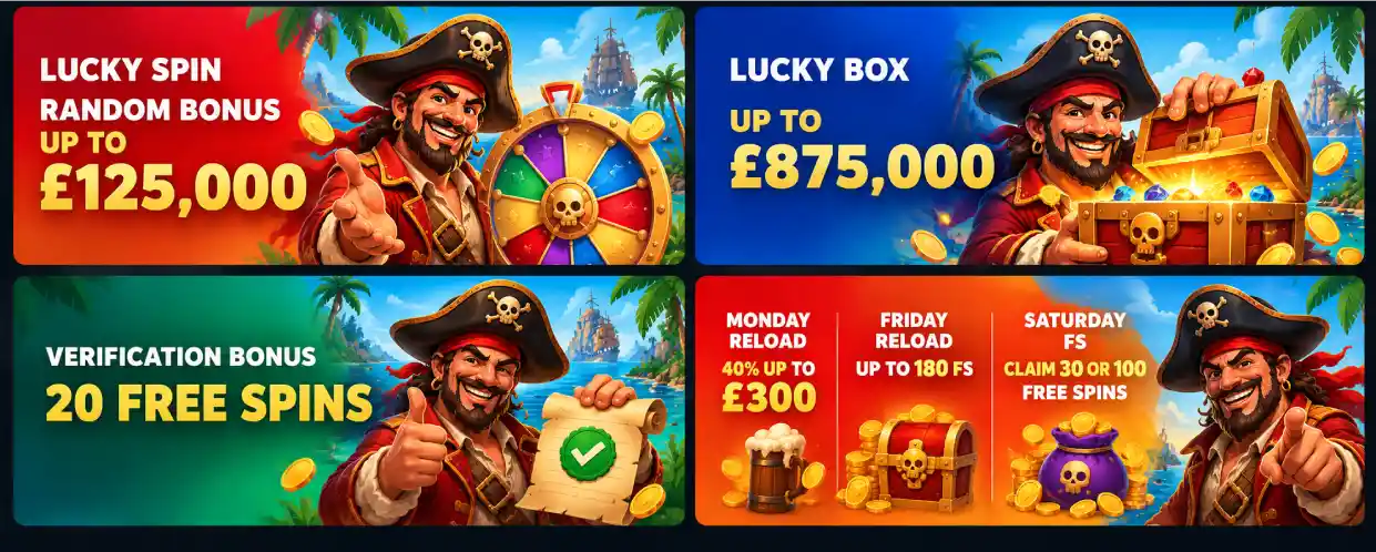 CrashPirate Casino random bonus